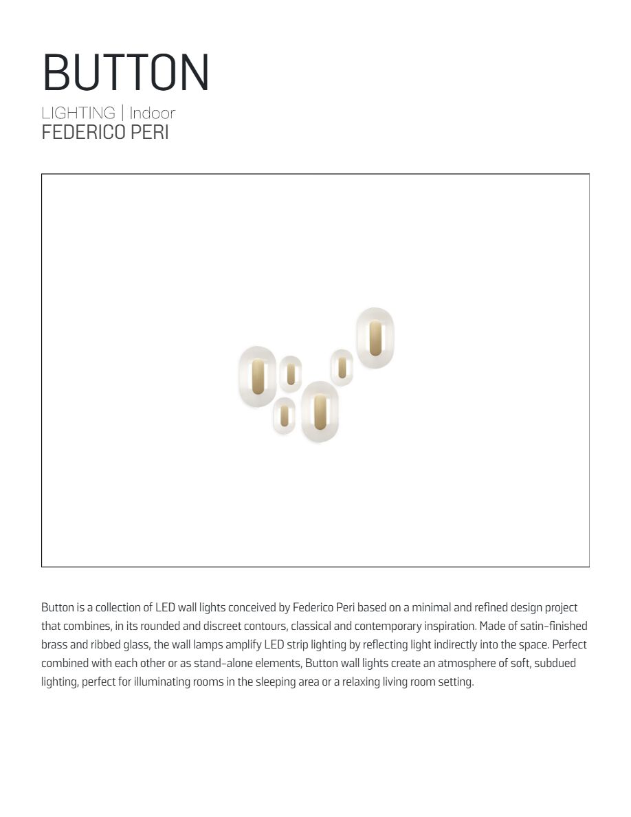 BUTTON Applique murale en verre By Baxter | design Federico Peri