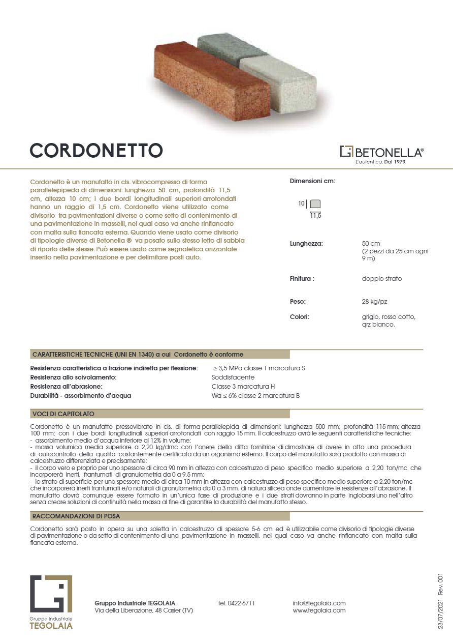 Catalogo CORDONETTO