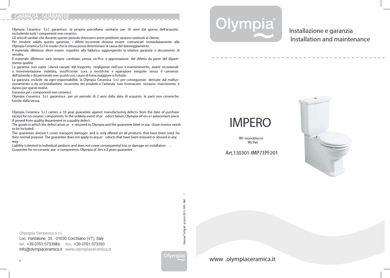 Catalogo Instructions - Impero IMP130301+IMP71PF201 (en, it)