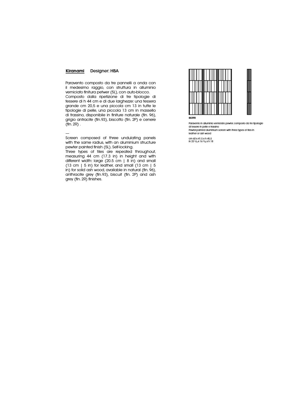 Giorgetti KIRANAMI screen (it, en)