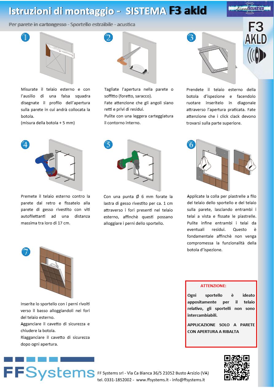 Catalogo MANUALE DI MONTAGGIO F3AKLD acustic (it)