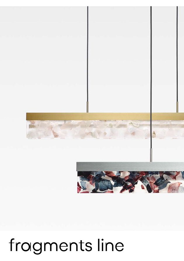 FRAGMENT LINE LED glass pendant lamp By Bomma