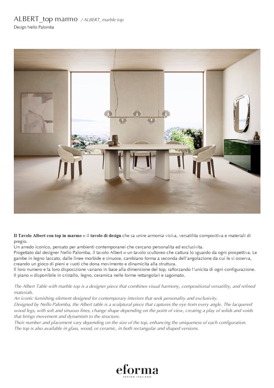 Eforma ALBERT marble top (it, en)