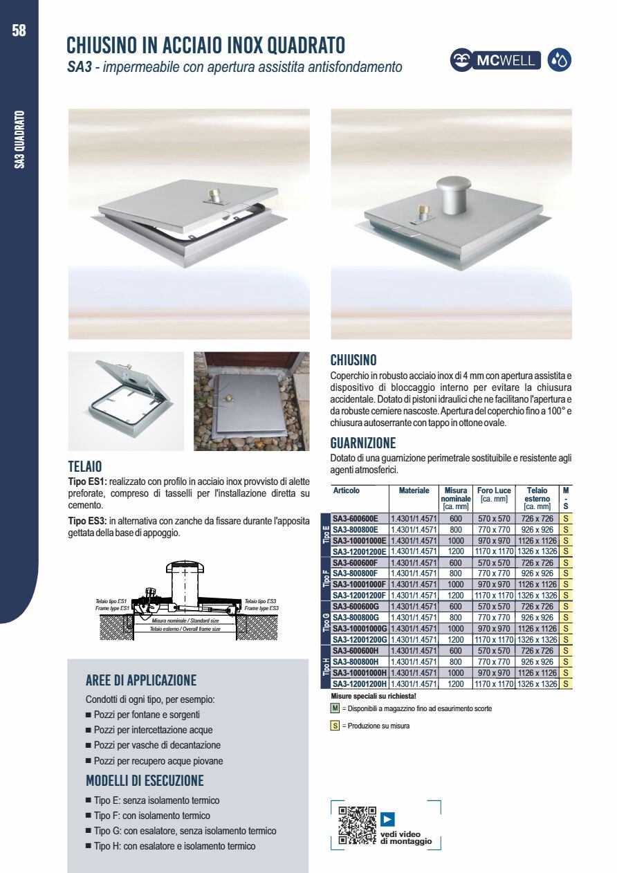 Catalogo SA3 QUADRATO INOX (it)