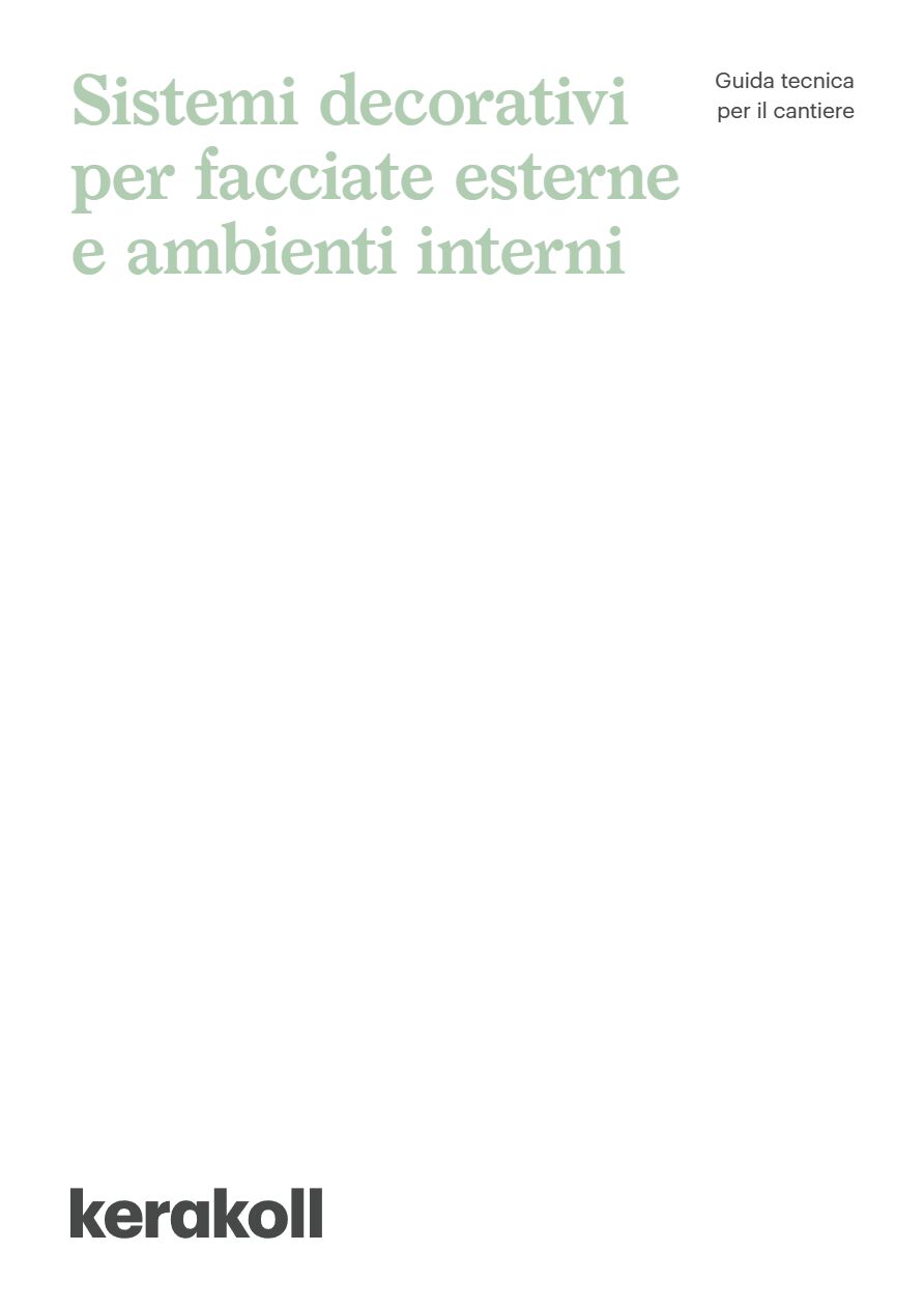 Sistemi decorativi per facciate esterne e ambienti interni - Guida tecnica 2025 (it)