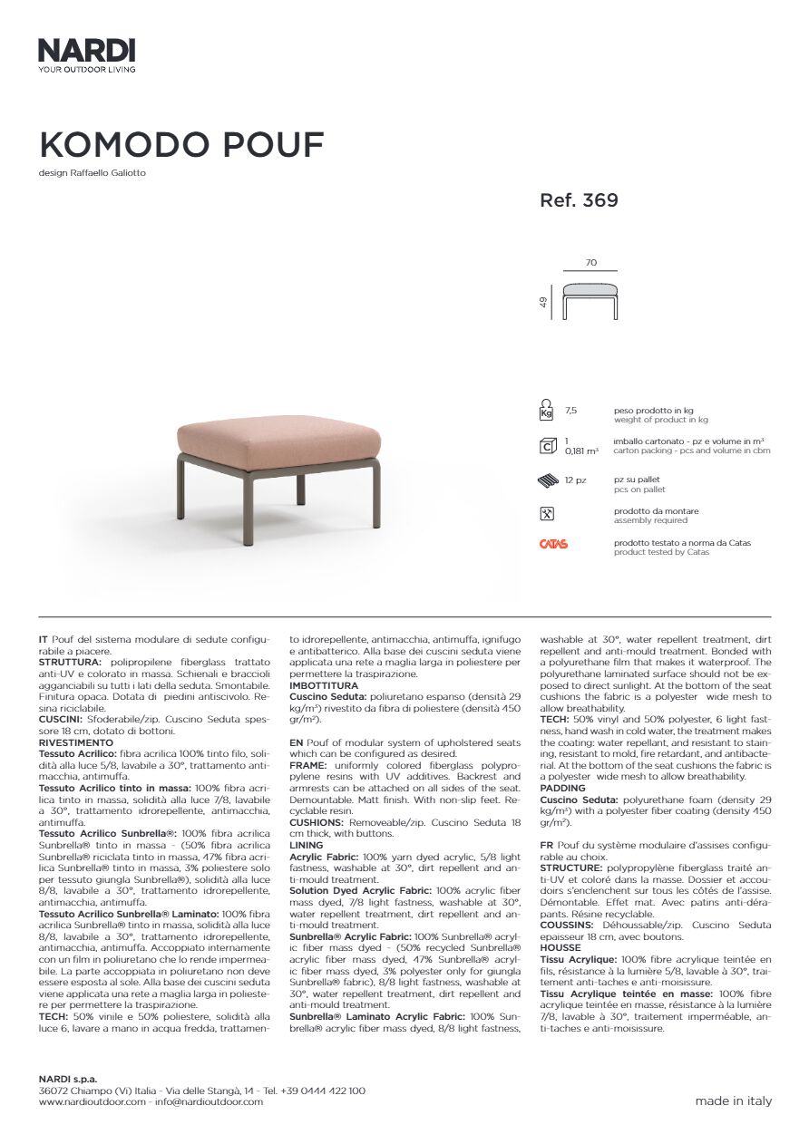 Catalogo KOMODO pouf 2025 (it, en, fr, es, de, pt)