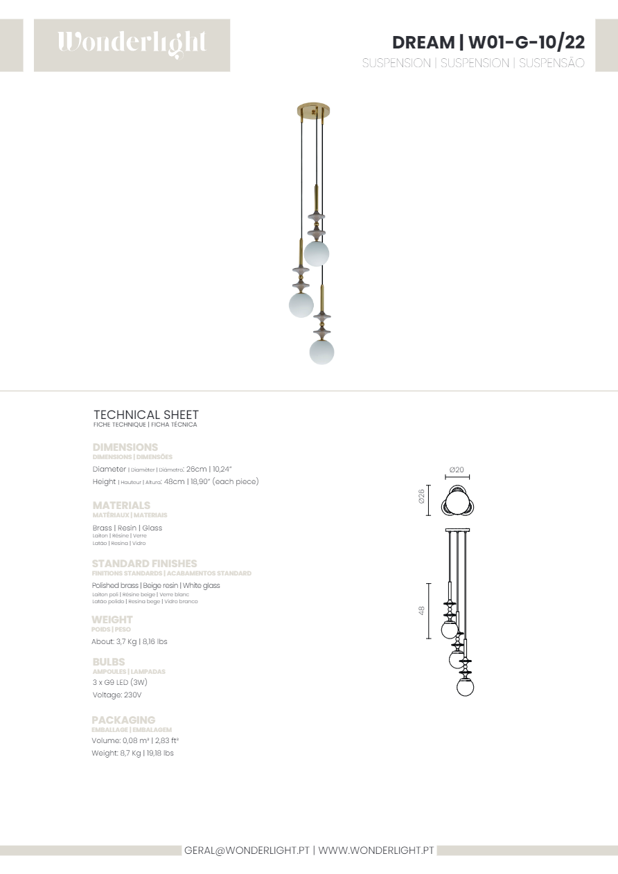 DREAM Pendelleuchte By Wonderlight