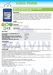 Catalogo ACRISIL PRIMER scheda tecnica