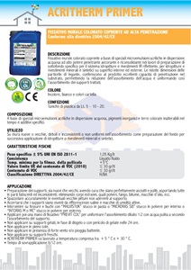 Catalogo ACRITHERM PRIMER scheda tecnica