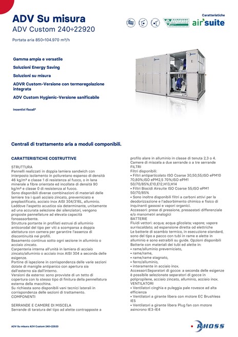 Catalogo ADV Su misura ADV Custom (it)