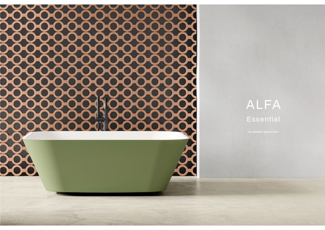 Freestanding rectangular bathtub ALFA ESSENTIAL | Rectangular bathtub ...