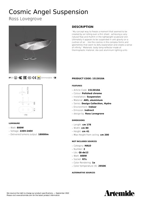 Artemide - Cosmic Angel suspension (en)