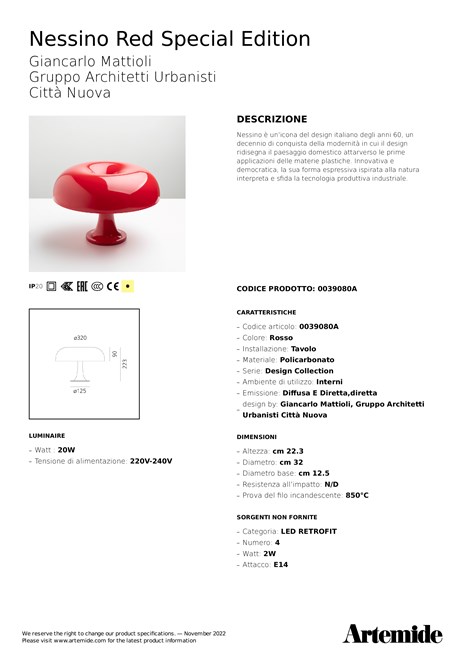 Catalogo Artemide - Nessino Red Special Edition (it)