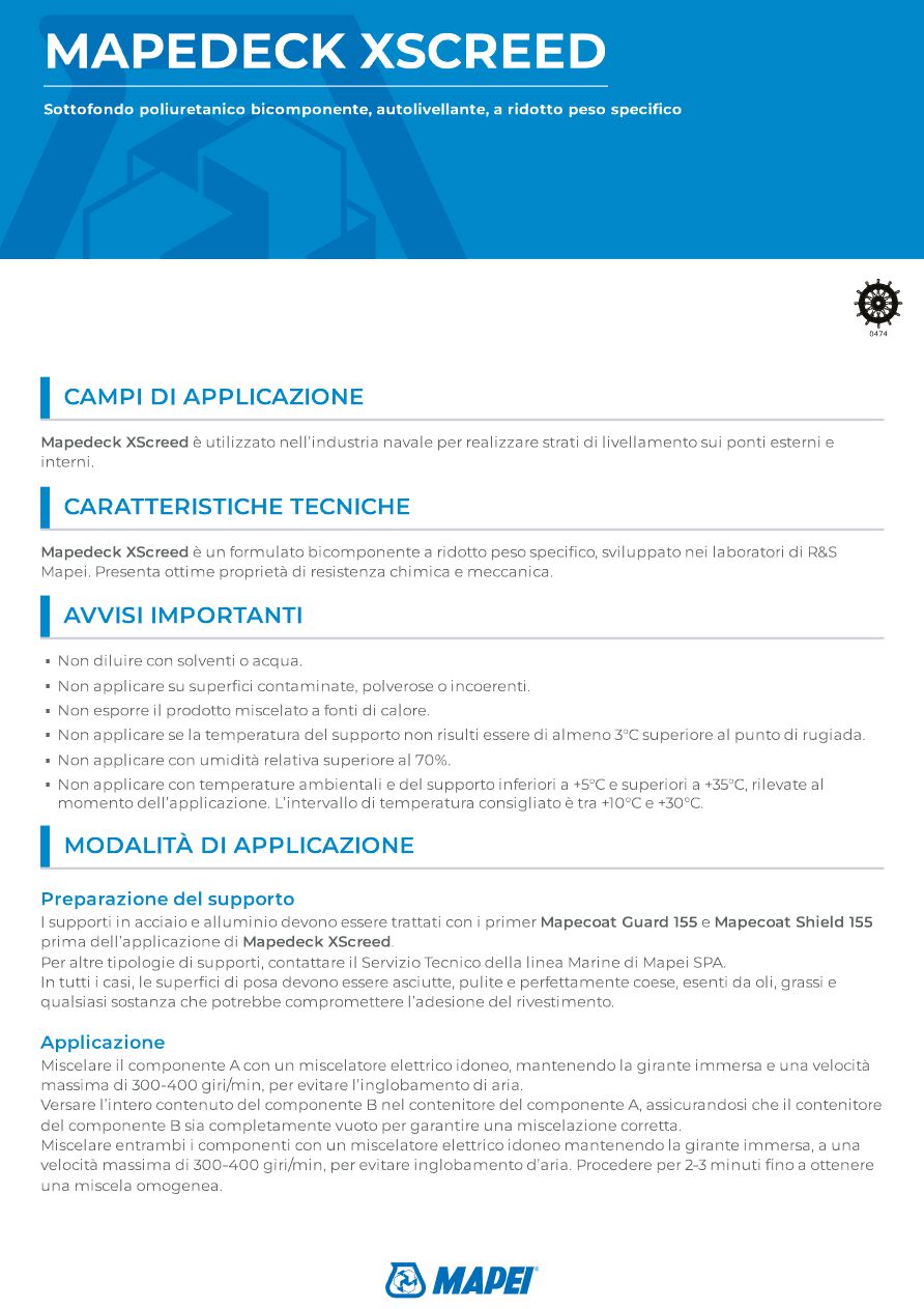 Catalogo MAPEDECK XSCREED - Scheda tecnica (it)