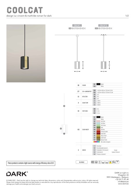 COOLCAT | Spotlight By Dark Design Luc Vincent, Mathilde Roman