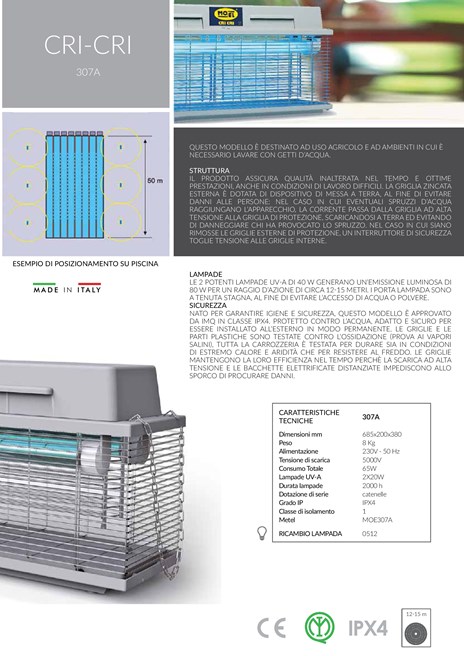 ZAP SPEEDY EI-SC Elettroinsetticida Con Lampada LED Attinica - Presa Diretta, Cassetto Raccogli-insetti, 15 M² - 2