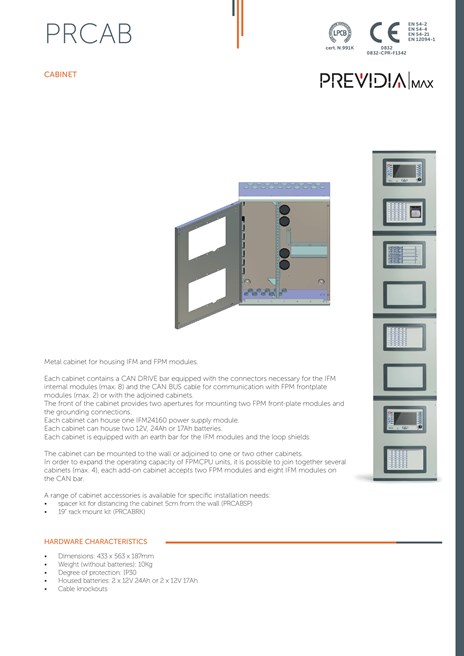 Fire locker PRCAB By INIM