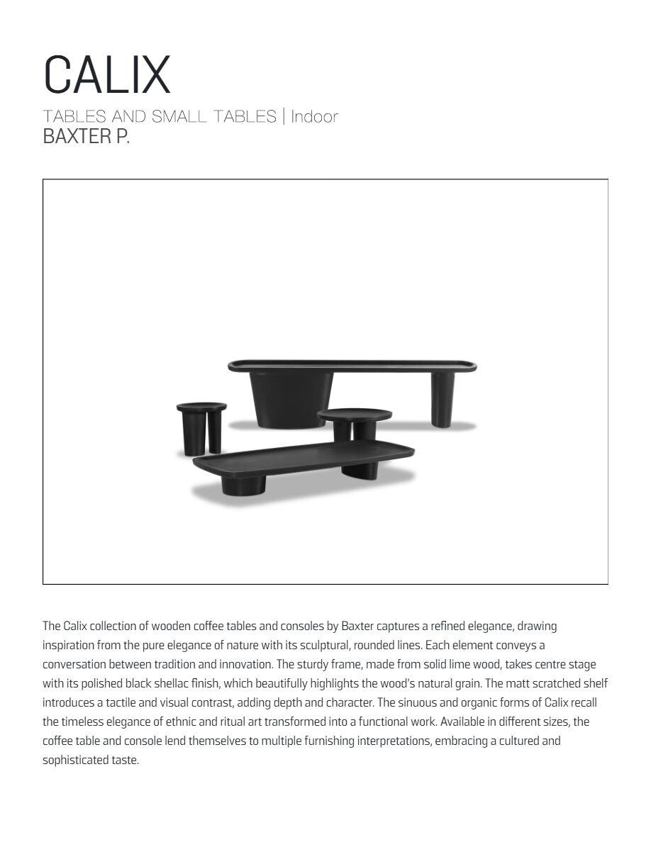 Calix Table CALIX Console table By Baxter