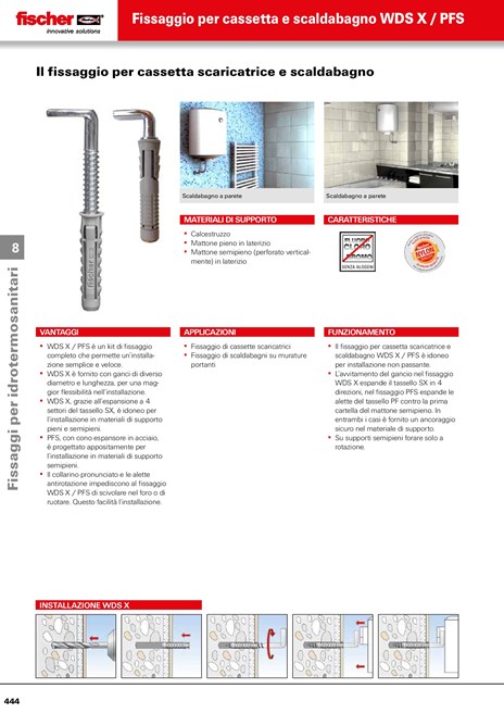 Catalogo Fissaggio per cassetta e scaldabagno WDS X / PFS (it)