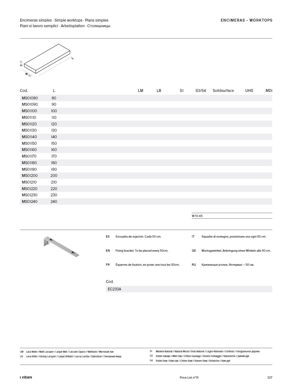 Catalogo INBANI Strato Simple Top