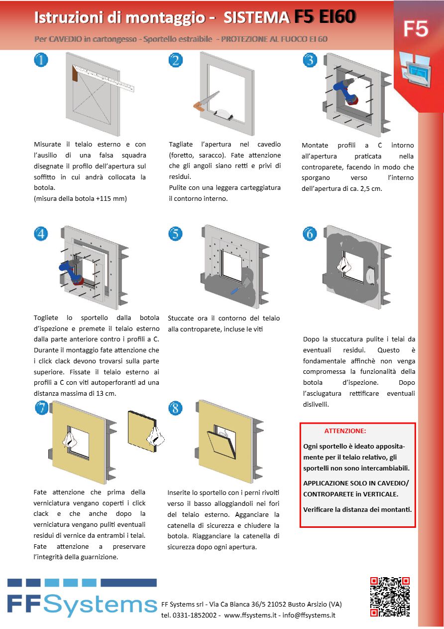 Catalogo MANUALE DI MONTAGGIO F5 EI60 (it)