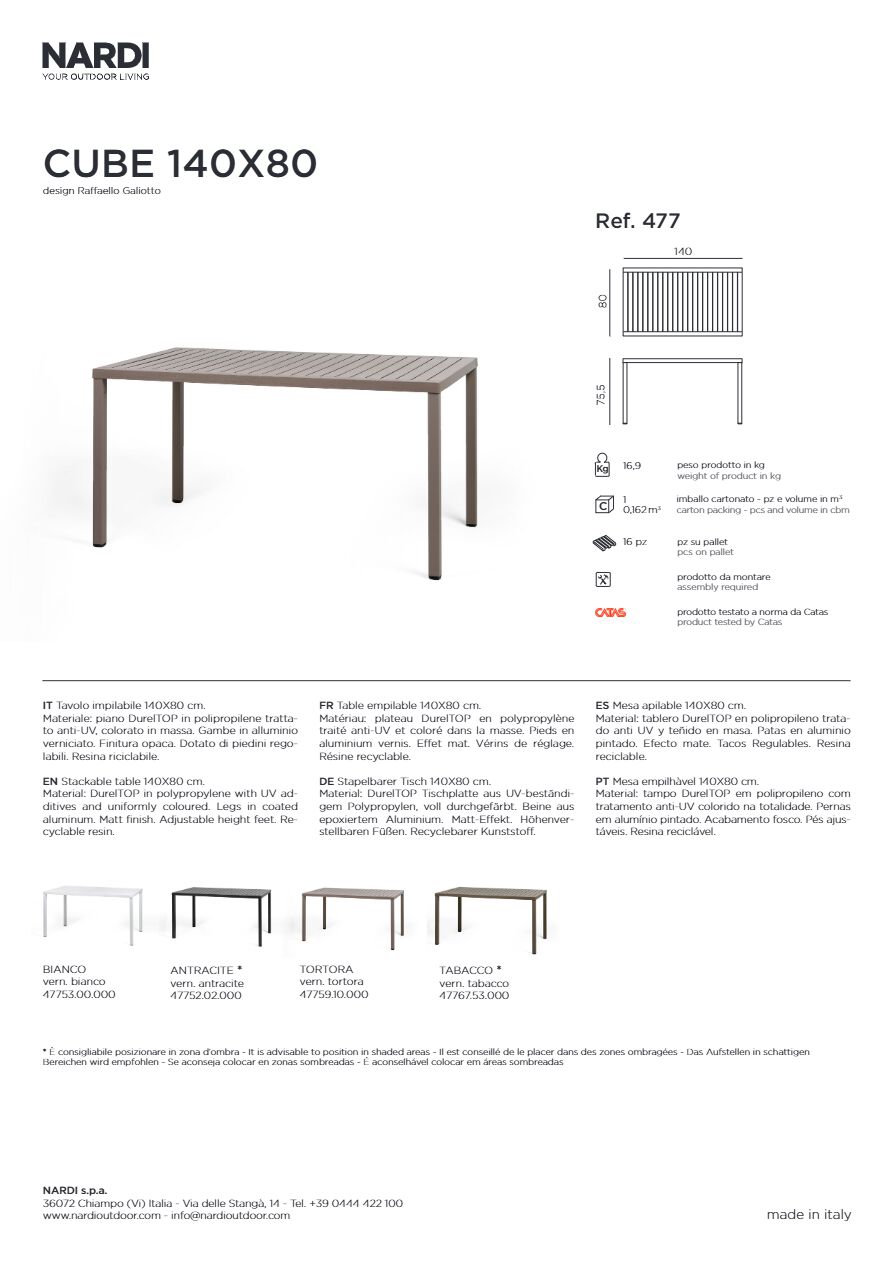 Catalogo Cube 140x80 2025 (it, en, fr, de, es, pt)