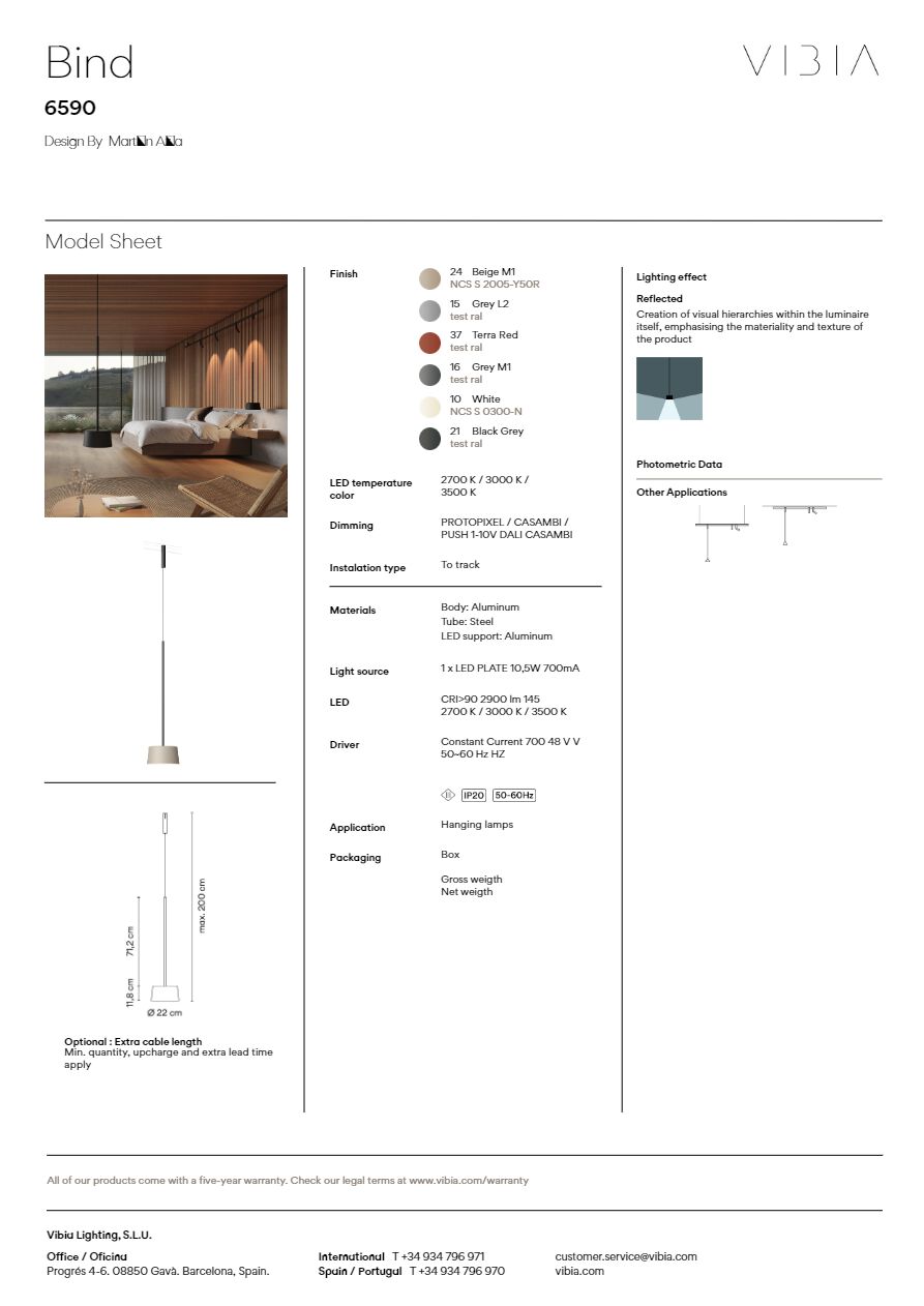 BIND Pendant lamp By Vibia