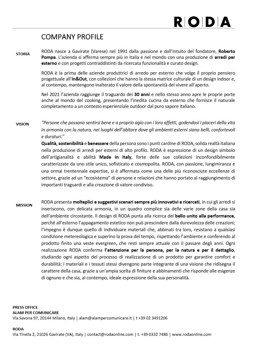 RODA - COMPANY PROFILE (it)