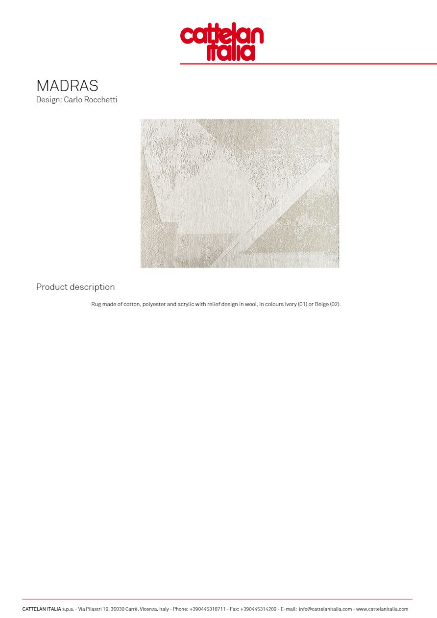 MADRAS Rug By Cattelan Italia
