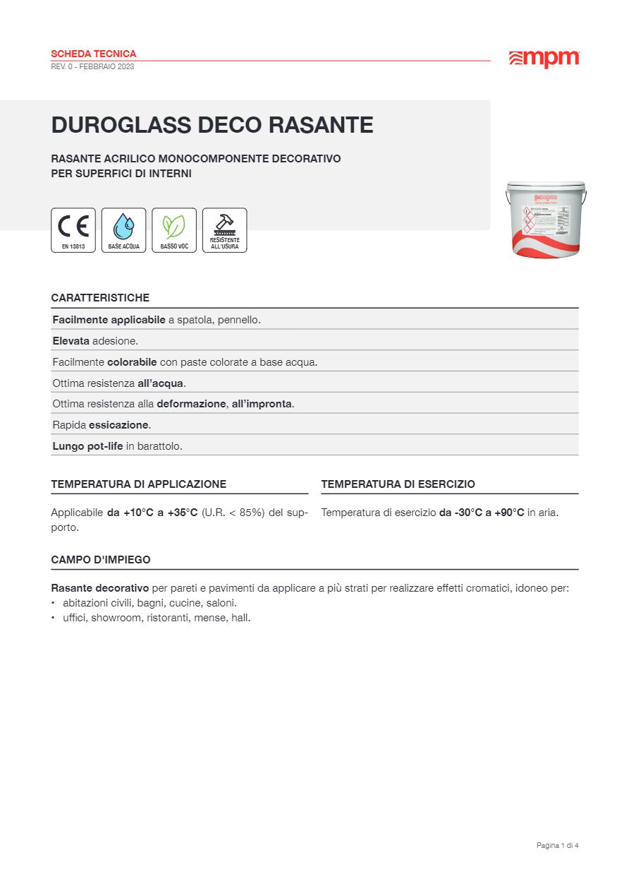 Catalogo DUROGLASS DECO RASANTE (it)