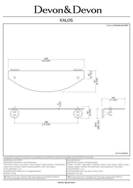 Catalogo KALOS - Scheda tecnica (it,en)