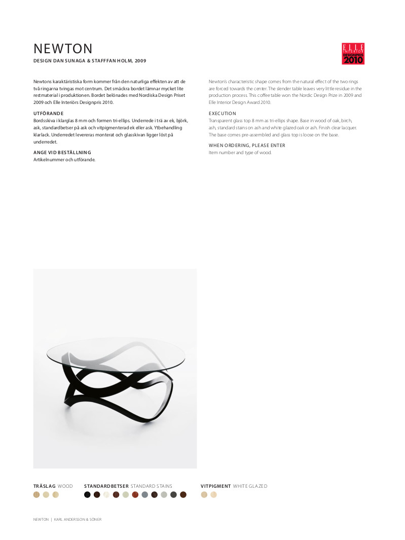 NEWTON Coffee table By Karl Andersson