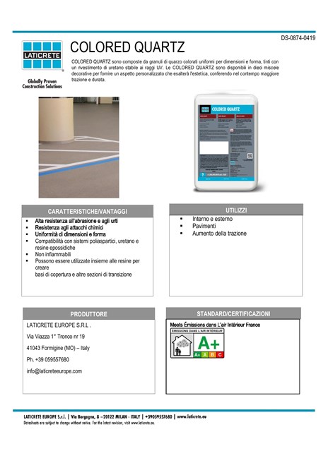 LDS0874 Colored Quartz EU (it)