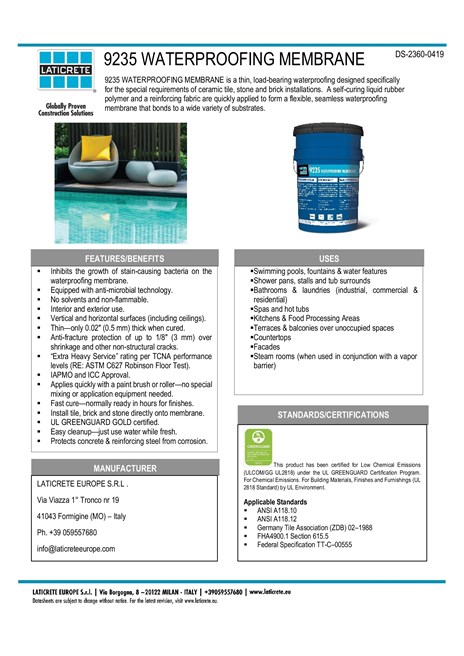 Adesivo betuminoso e butílico 9235 WATERPROOFING MEMBRANE Coleção ...