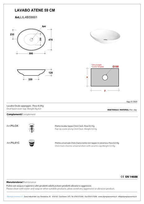 Lavabo Da Appoggio Tondo 37,5x37,5x13,5 Nero Opaco | Tirreno - 8