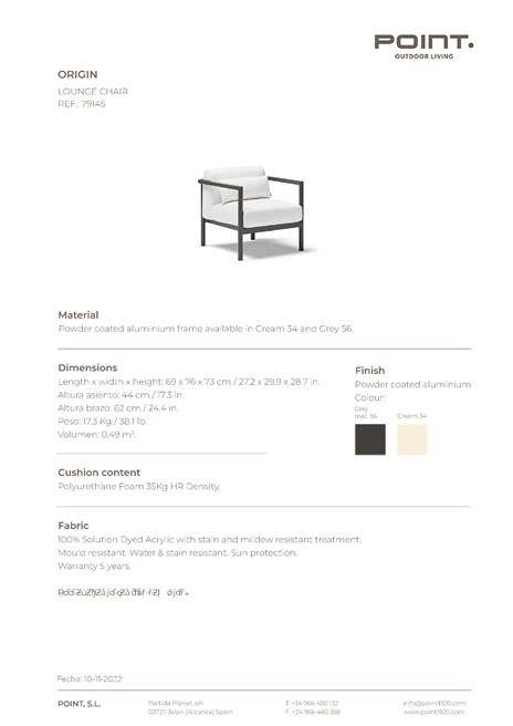 ORIGIN | Garden armchair By POINT design Mario Ruiz