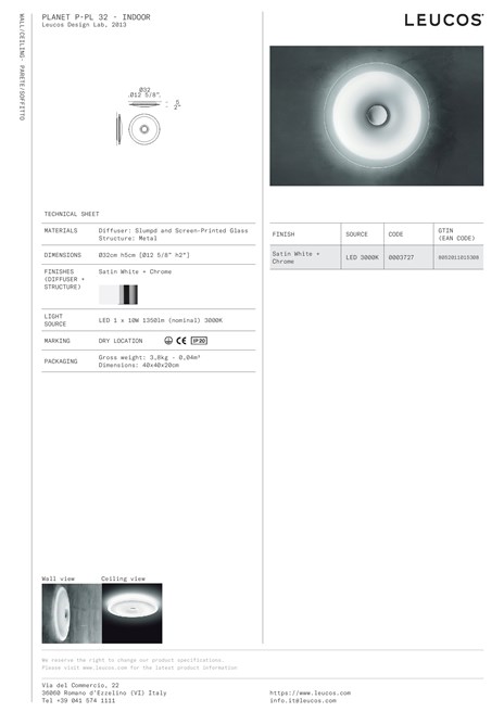 Lampe murale en acier E27 chromé brillant ALLEUZE