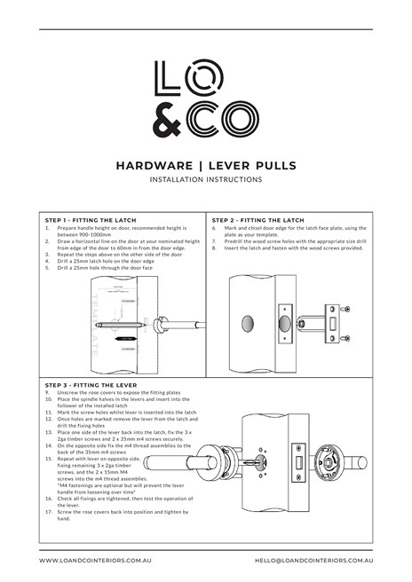 Catalogo Linear Lever Installation Instructions (en)