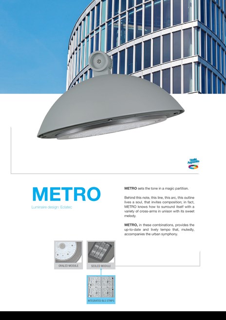 Testa palo a LED in alluminio METRO By GHM-ECLATEC design Eclatec