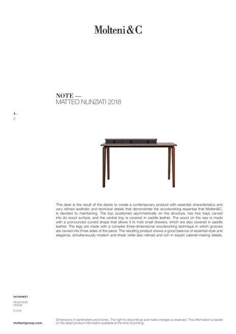 NOTE Desk By Molteni & C. | design Matteo Nunziati