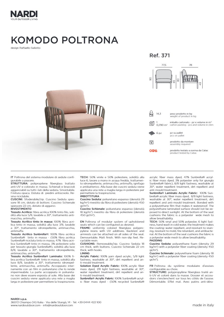 Catalogo Komodo Poltrona 25 (it, en, fr, de, es, pt)