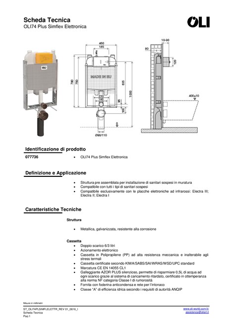 Catalogo OLI74 Plus Simflex Elettronica (it)