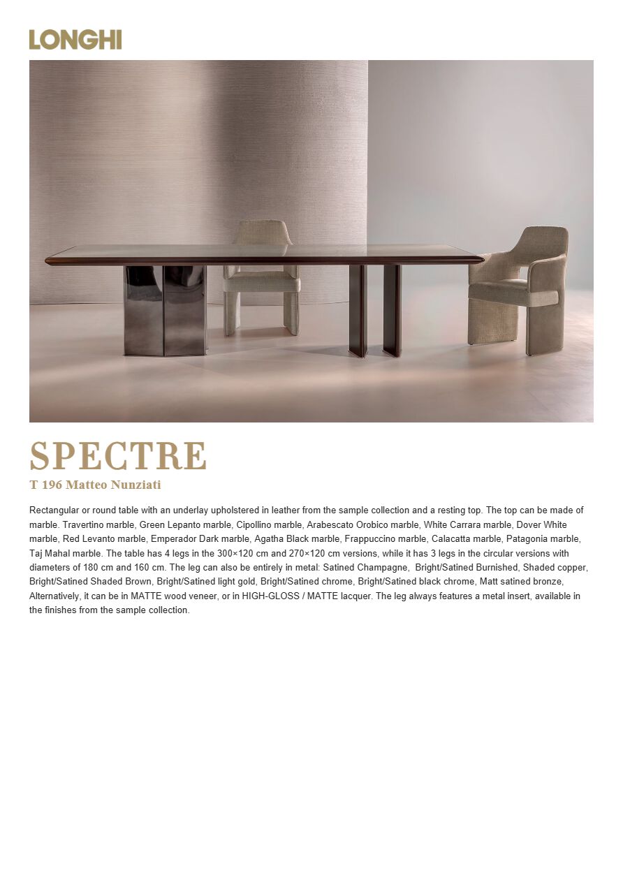 SPECTRE Table By Longhi
