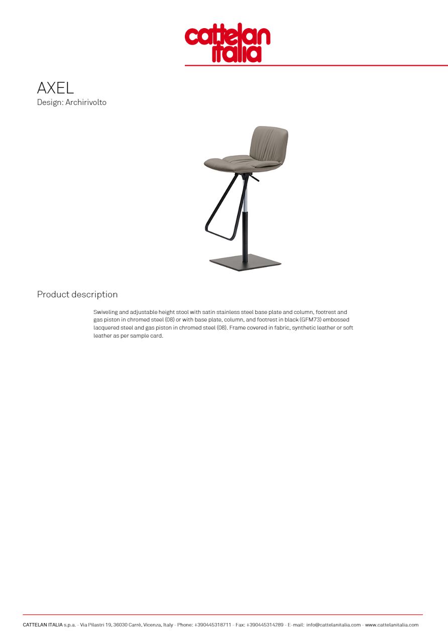 AXEL Stool By Cattelan Italia