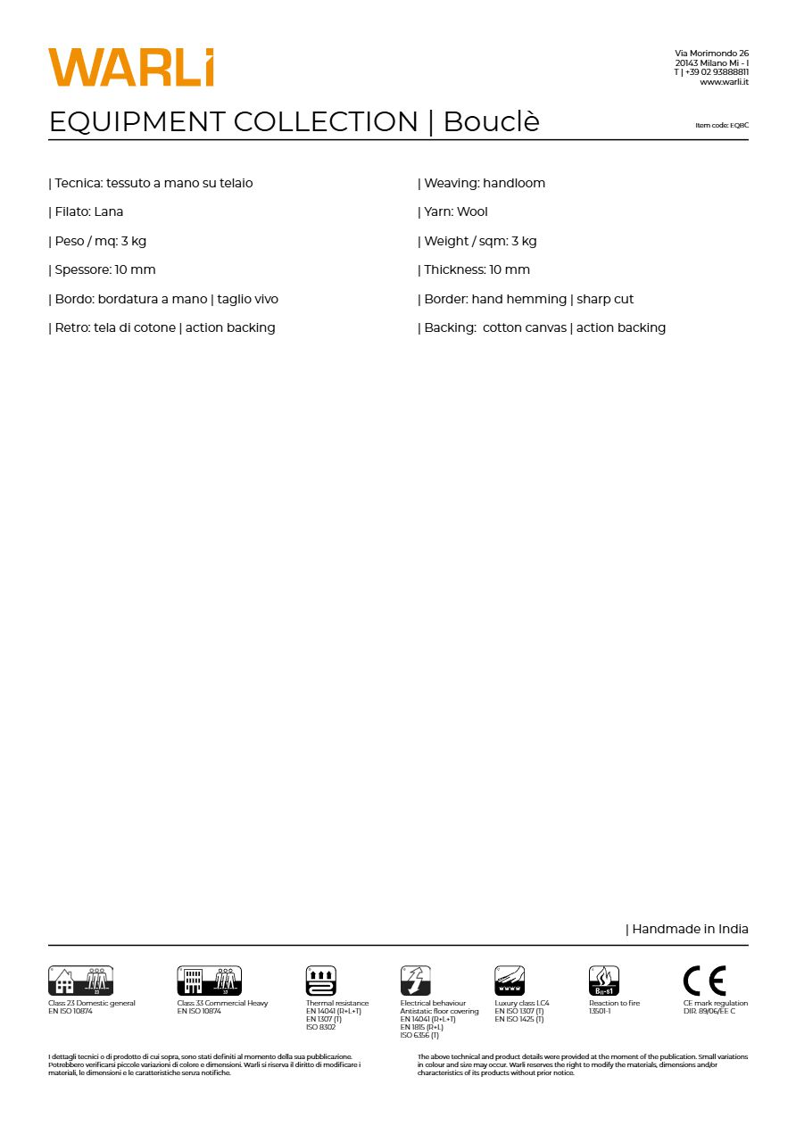 Data sheet - Bouclè (en, it)