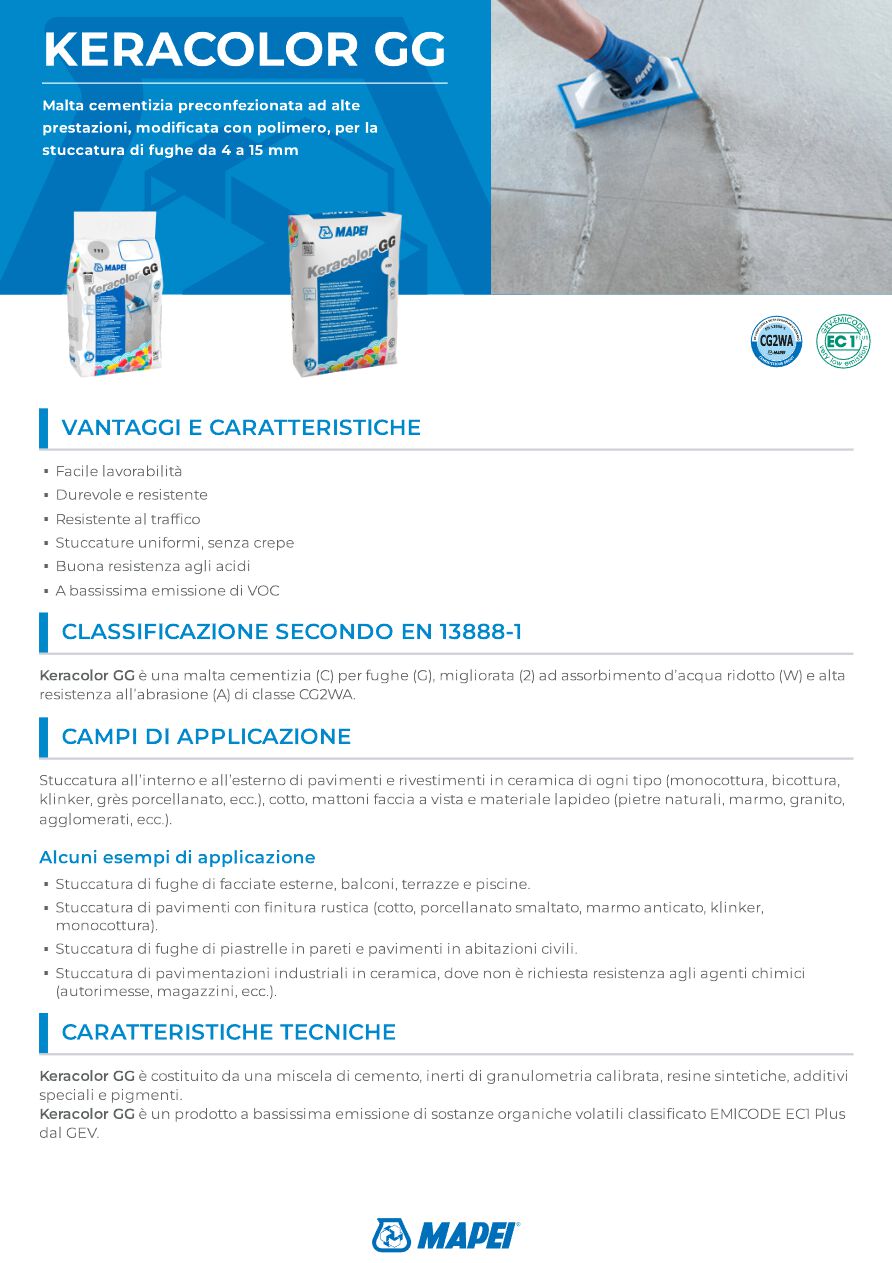 Catalogo Keracolor GG - Scheda tecnica (it)