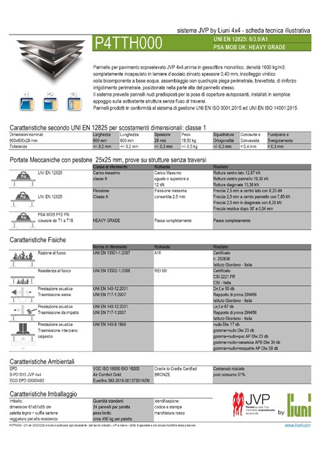 Catalogo PAVIMENTO SOPRAELEVATO - P4TTH000 (it)