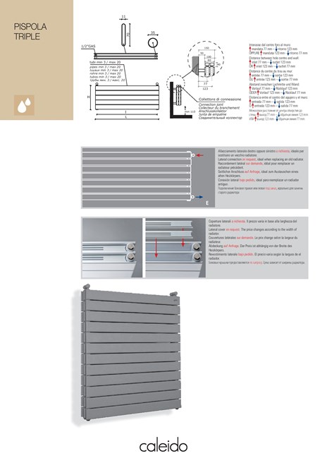 Carbon steel decorative radiator PISPOLA By Caleido
