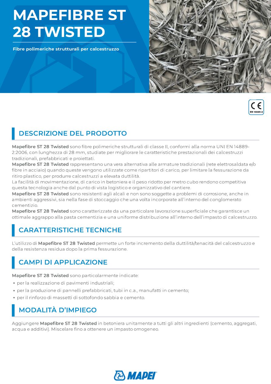 Catalogo MAPEFIBRE ST 28 TWISTED - Scheda tecnica (it)