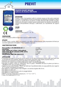 Catalogo PREVIT scheda tecnica